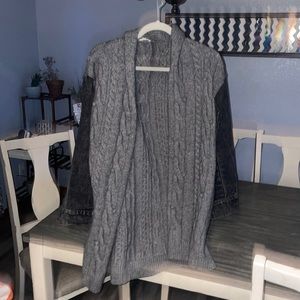 Size XL sweater with jean sleeves